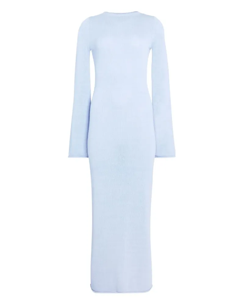 SER.O.YA Gestricktes Torry Maxikleid - Blau Blau