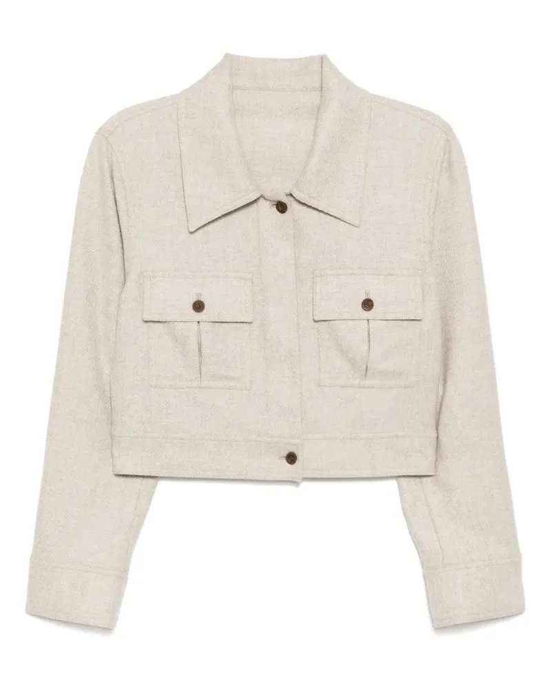 N.Peal Cropped-Jacke aus Kaschmir - Nude Nude
