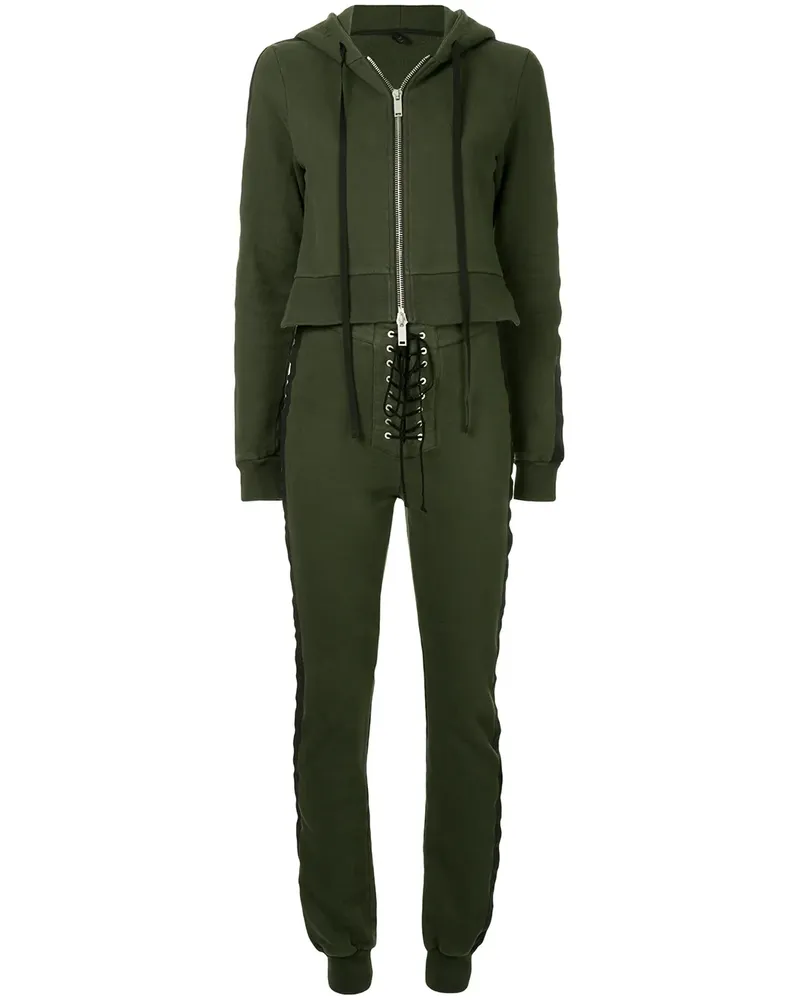 Unravel Terry B' Jumpsuit mit Kapuze - Grün Grün