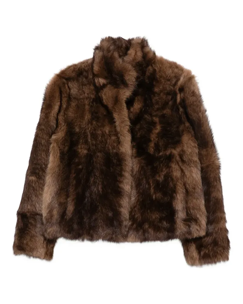 Yves Salomon Jacke aus Shearling - Braun Braun