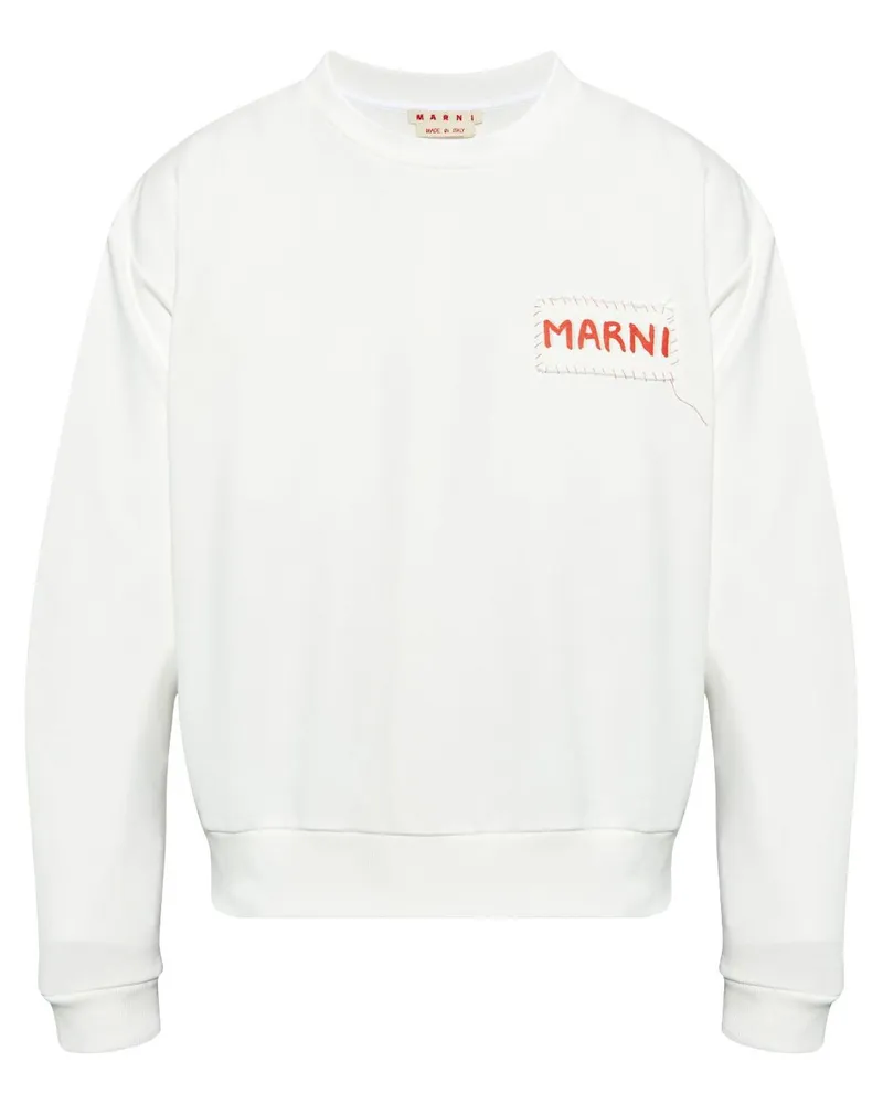 Marni Sweatshirt mit Logo-Print - Weiß Weiß