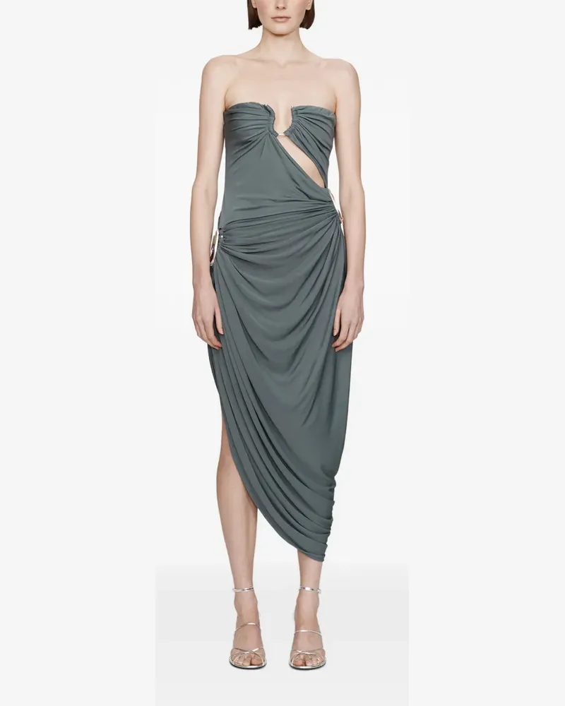Christopher Esber Schulterfreies Orica Kleid mit Kristallen - Grau Grau