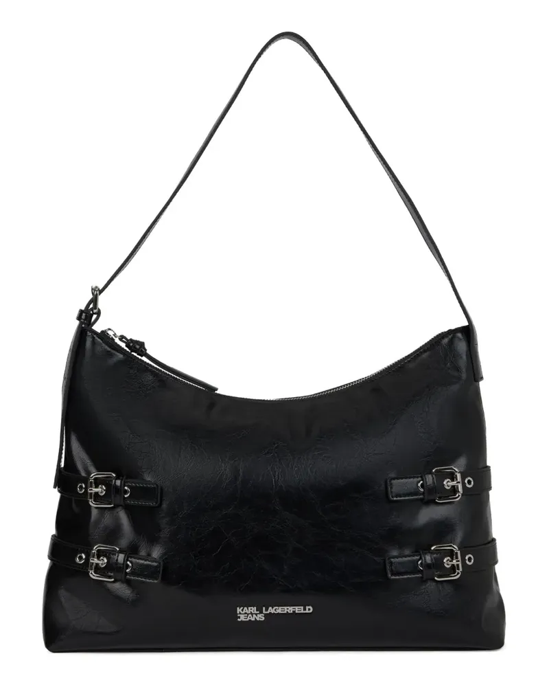 Karl Lagerfeld Große Schultertasche mit Schnalle - Schwarz Schwarz