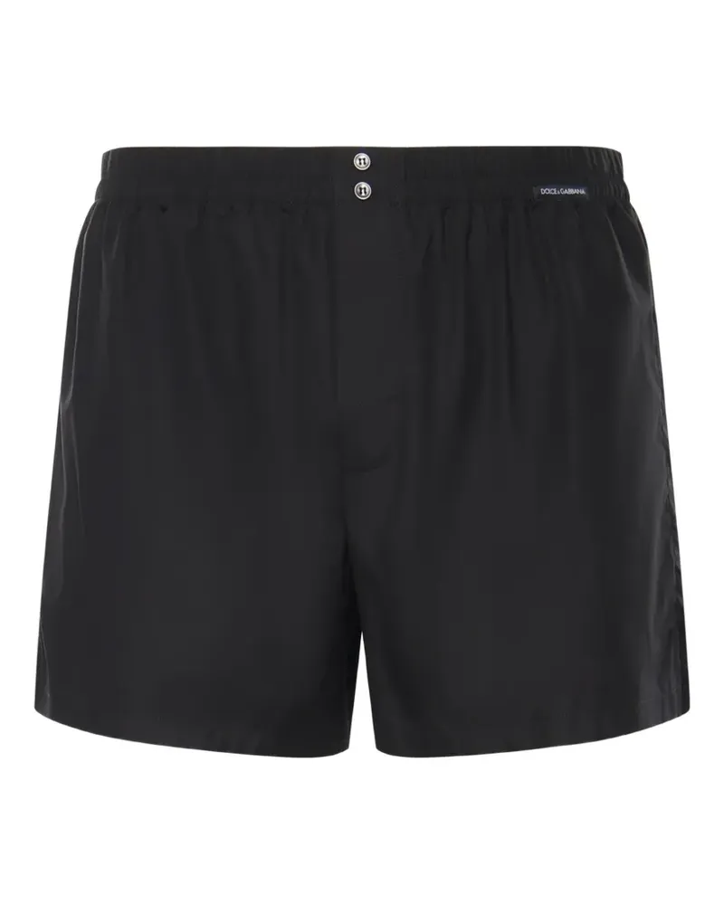 Dolce & Gabbana buttoned boxer shorts - Schwarz Schwarz
