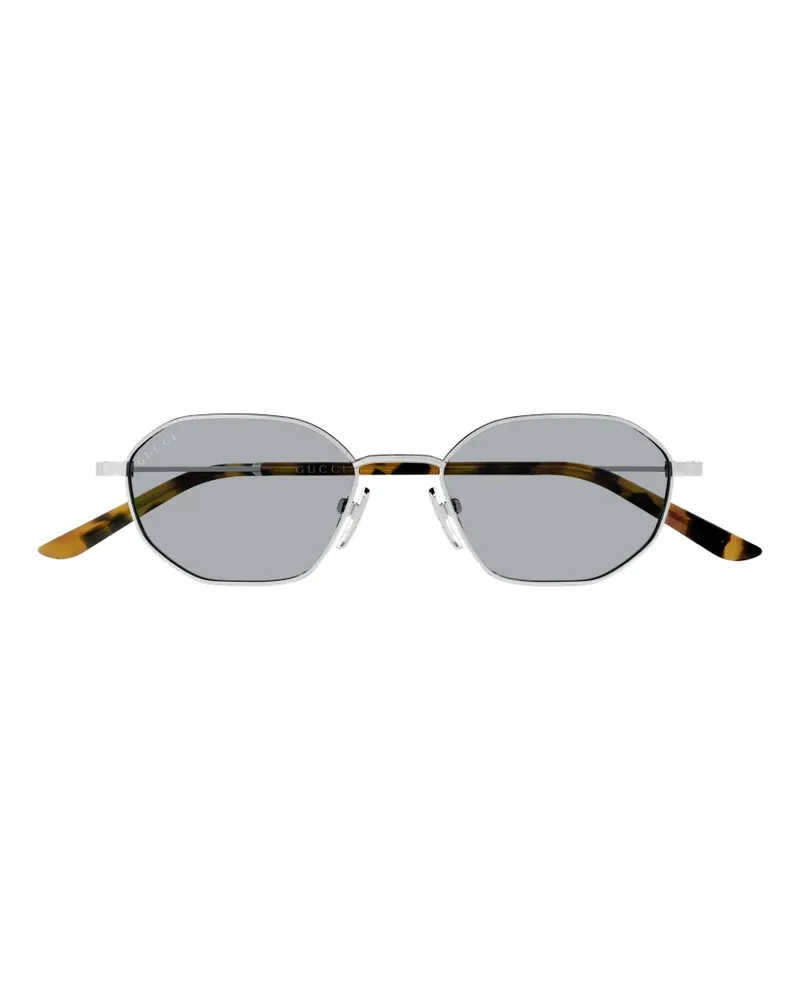 Gucci Sonnenbrille mit geometrischem Gestell - Silber Silber