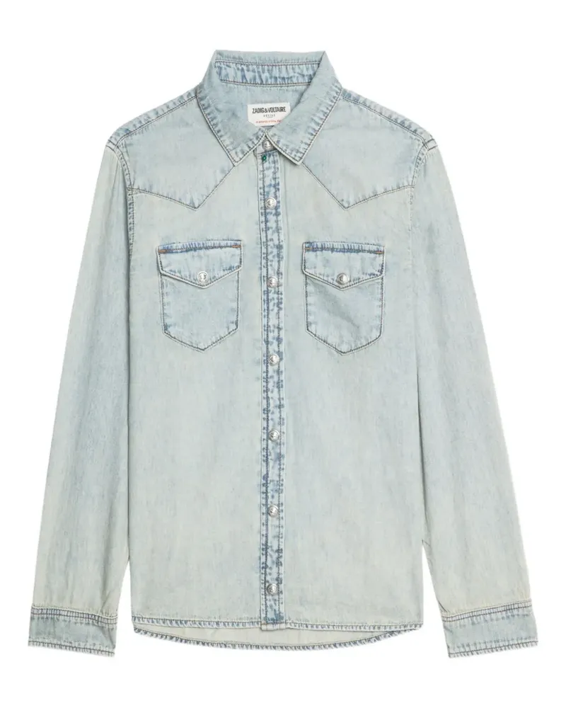 Zadig & Voltaire Jeanshemd mit Nieten - Blau Blau