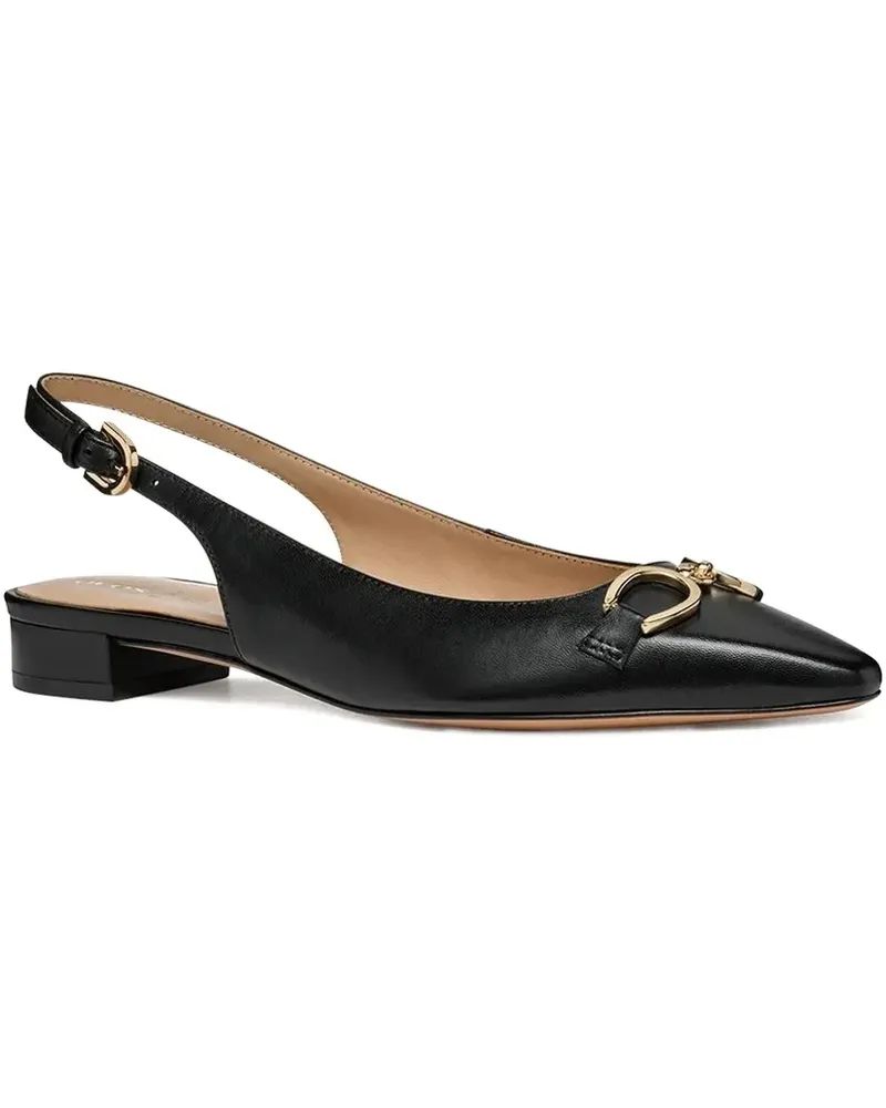 Geox Slingback-Ballerinas mit goldfarbenem Detail - Schwarz Schwarz
