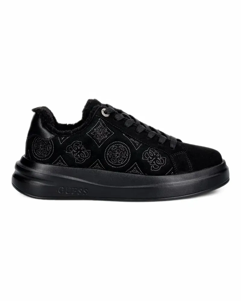 Guess Plateau-Sneakers mit Logo - Schwarz Schwarz