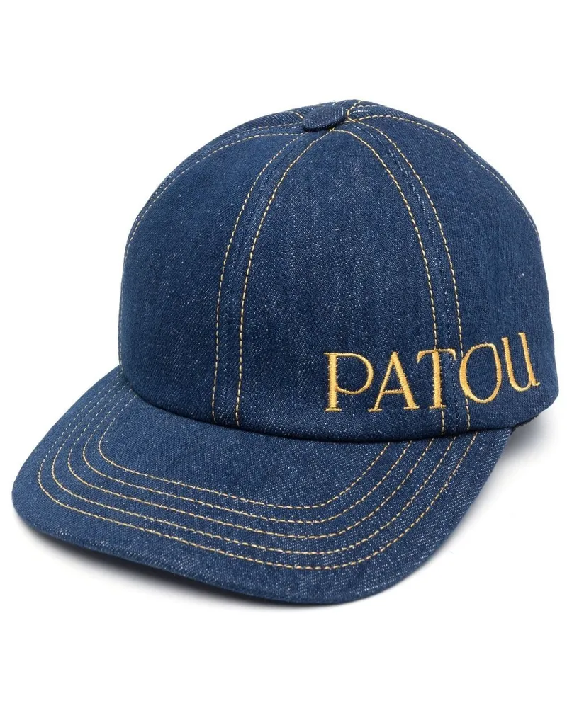Patou Jeans-Baseballkappe mit Logo-Stickerei Blau