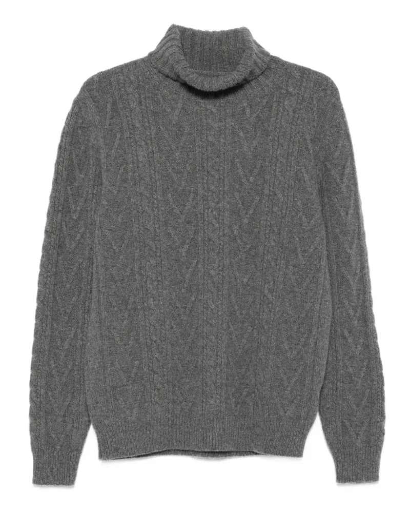 Fedeli Rollkragenpullover mit Zopfmuster - Grau Grau