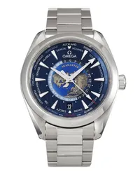 Omega 2023 ungetragene Seamaster Aqua Terra GMT Worldtimer 43mm Silber