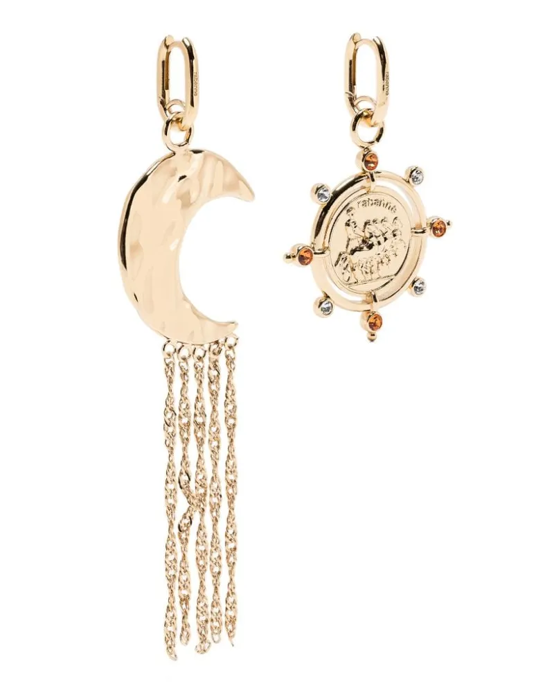 Paco Rabanne Sun Date Medal and Moon Ohrringe - Gold Gold