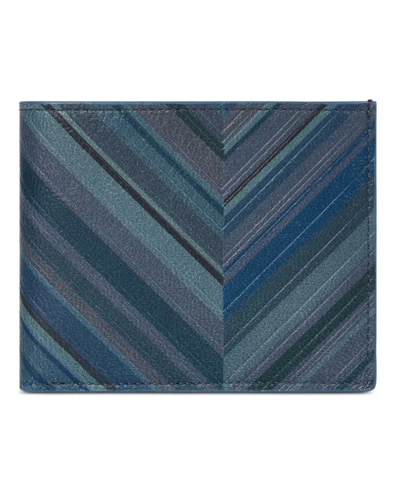 Paul Smith chevron-pattern bifold wallet - Blau Blau