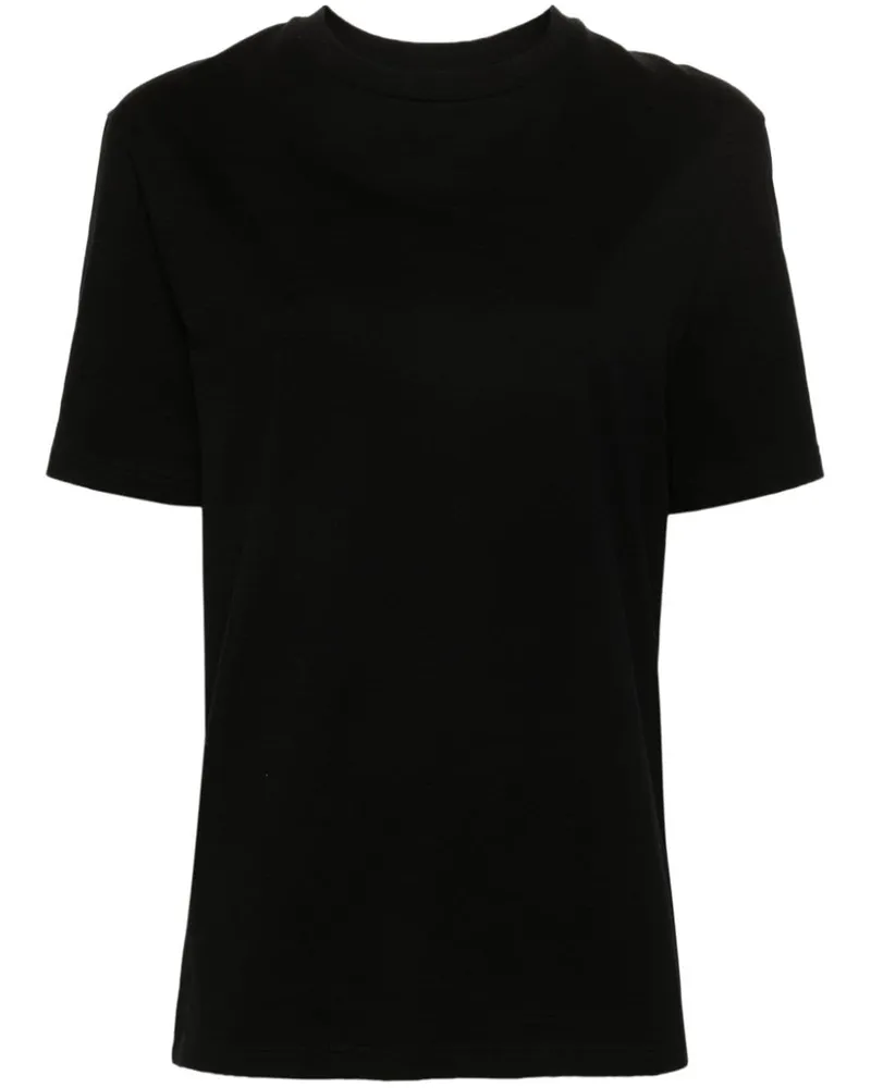Jil Sander T-Shirt mit Logo-Print - Schwarz Schwarz