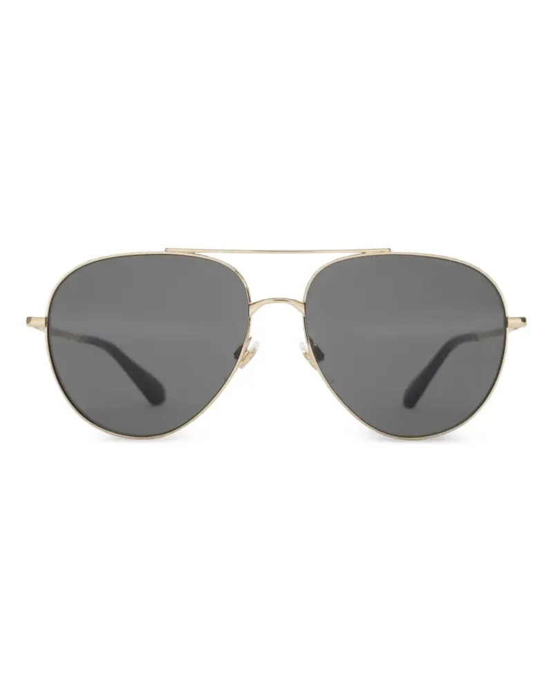 Burberry Check Piloten-Sonnenbrille aus Metall - Gold Gold