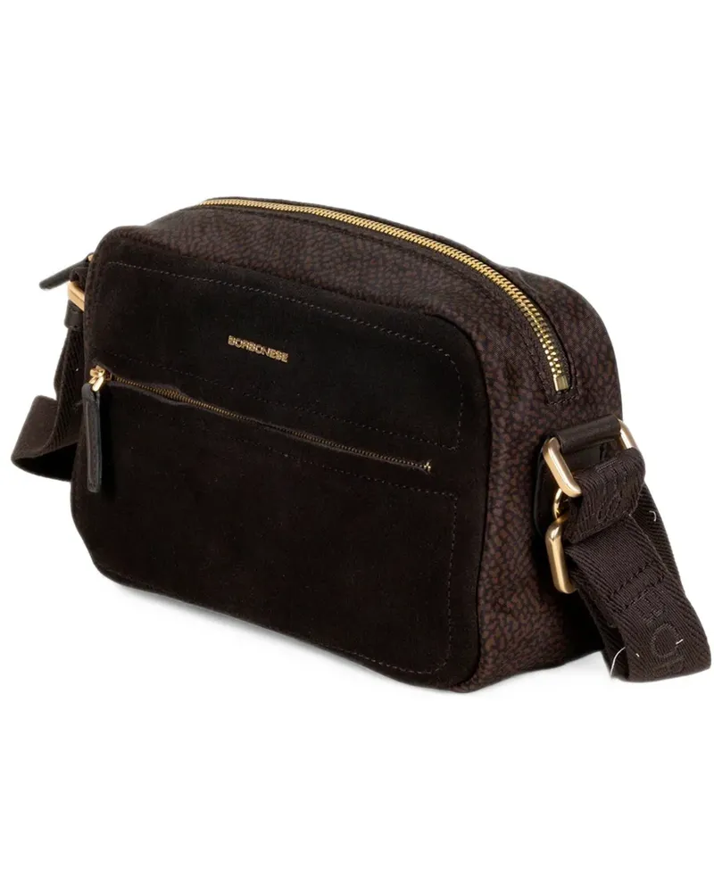 Borbonese logo-plaque cross body bag - Braun Braun