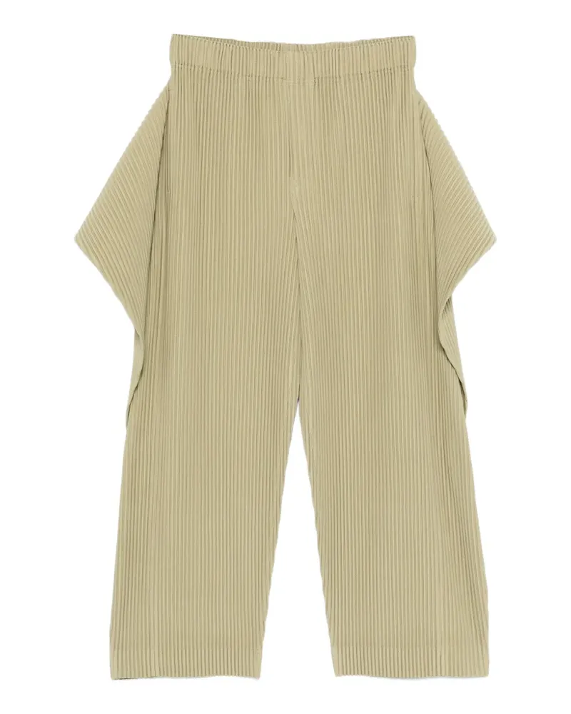 Issey Miyake Bundfaltenhose im Layering-Look - Grün Grün