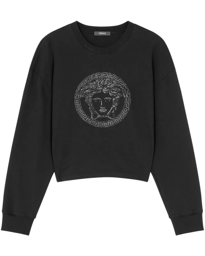 Versace Sweatshirt mit Medusa-Verzierung - Schwarz Schwarz