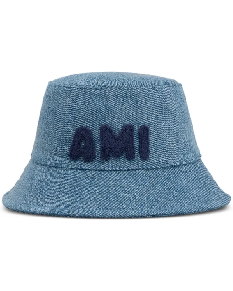 AMI Paris Fischerhut mit Logo-Applikation - Blau Blau