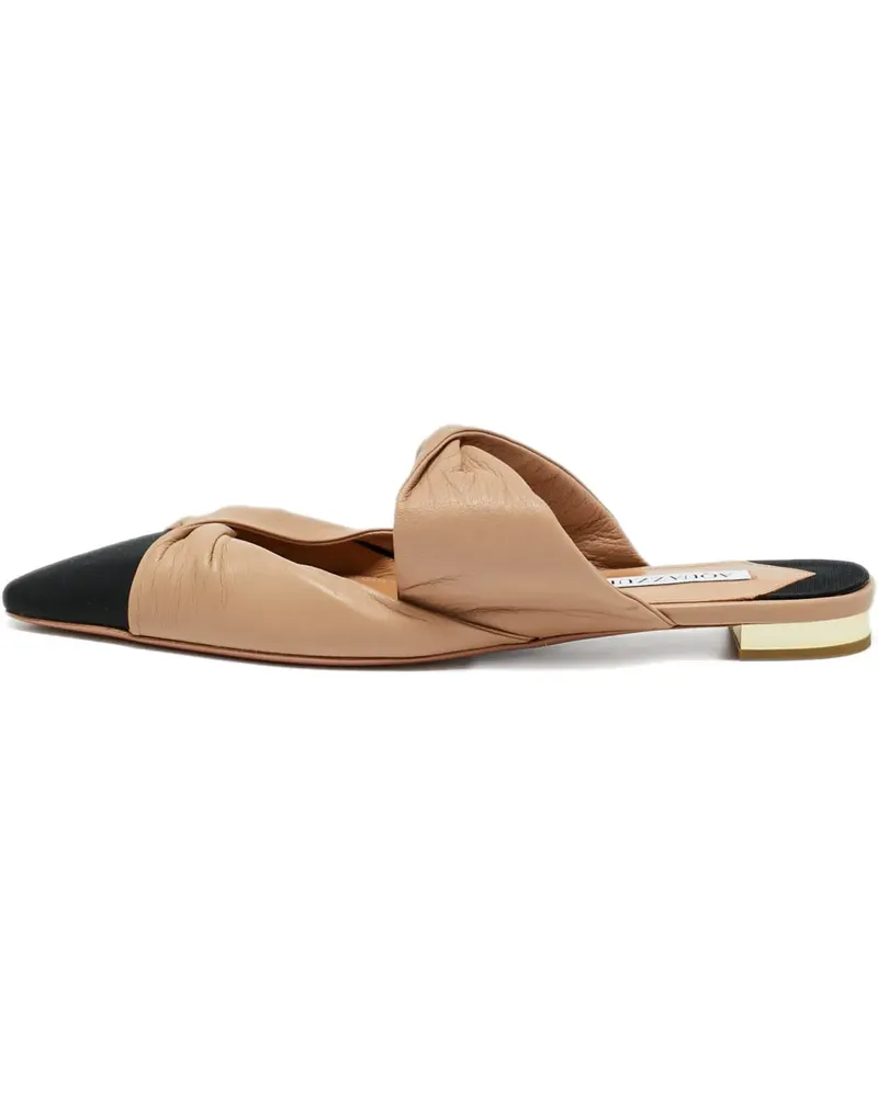 Aquazzura twist-cap-toe mules - Nude Nude