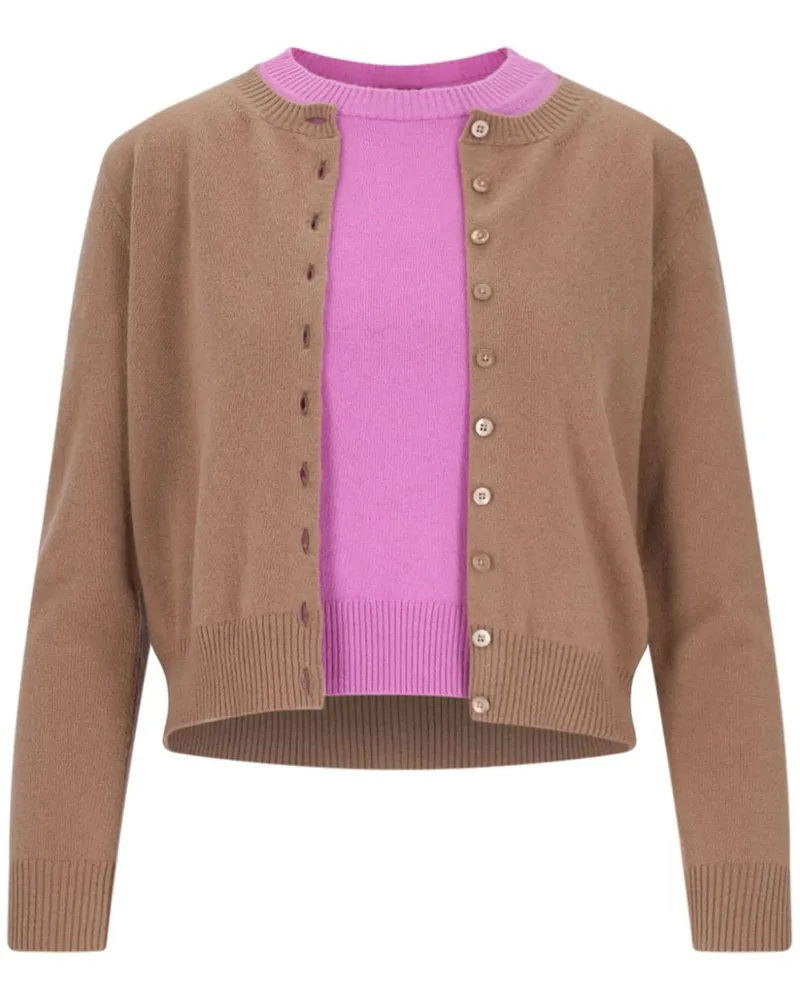 Canessa Set aus Cardigan und Top - Braun Braun