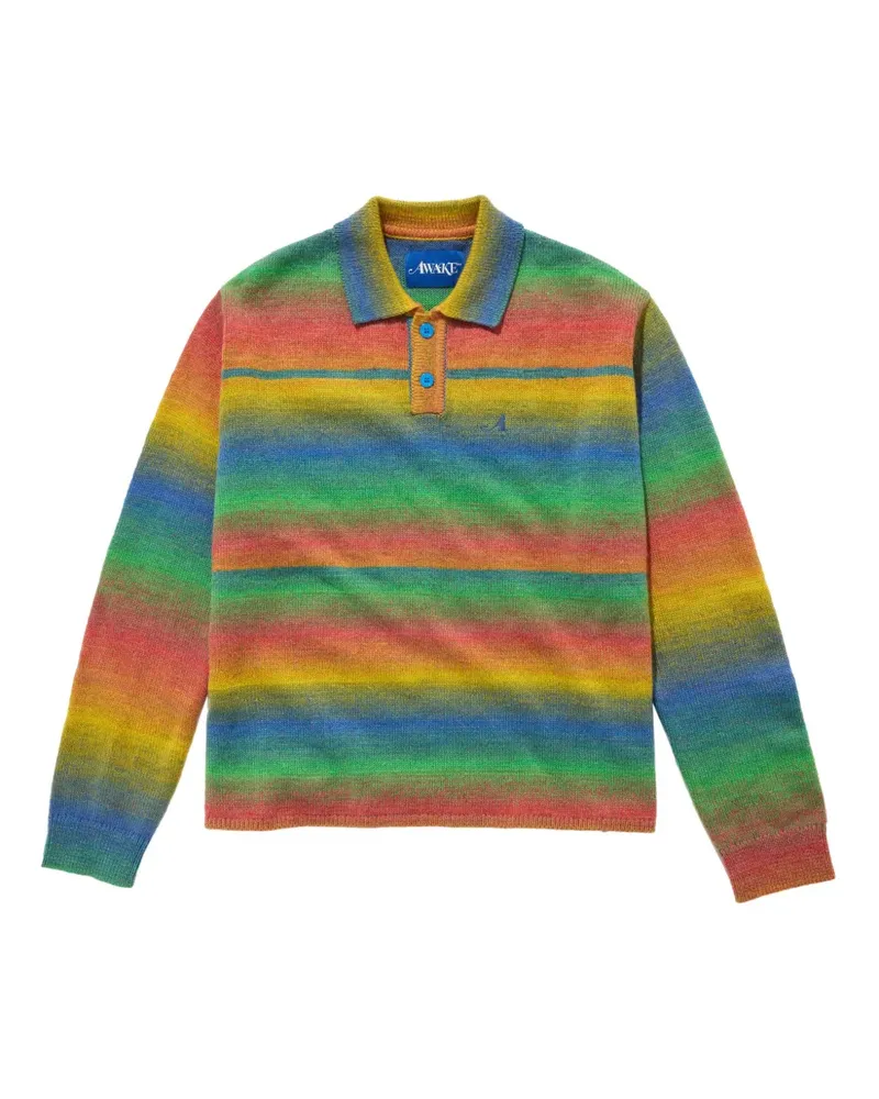AWAKE NY Poloshirt mit Farbverlauf - Grün Grün