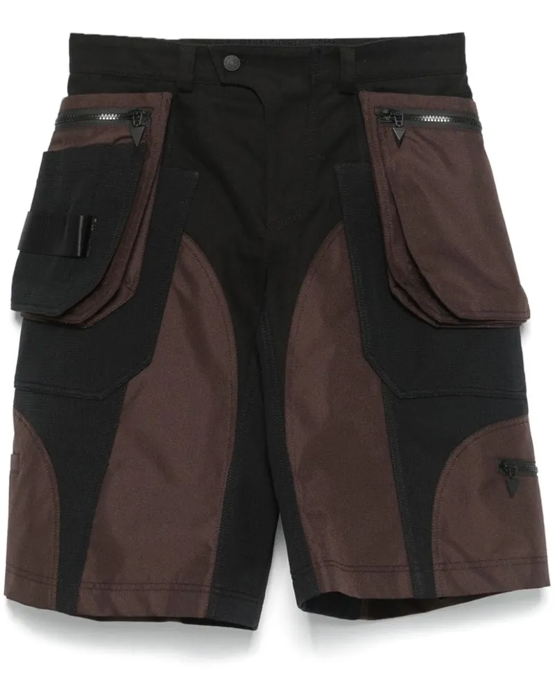 Thierry Mugler Cargo-Shorts mit Einsätzen - Schwarz Schwarz