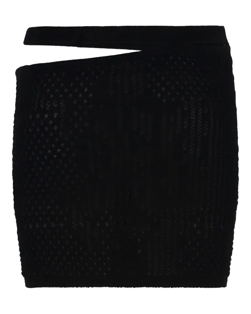Roberta Einer Gestrickter Minirock mit Cut-Out - Schwarz Schwarz