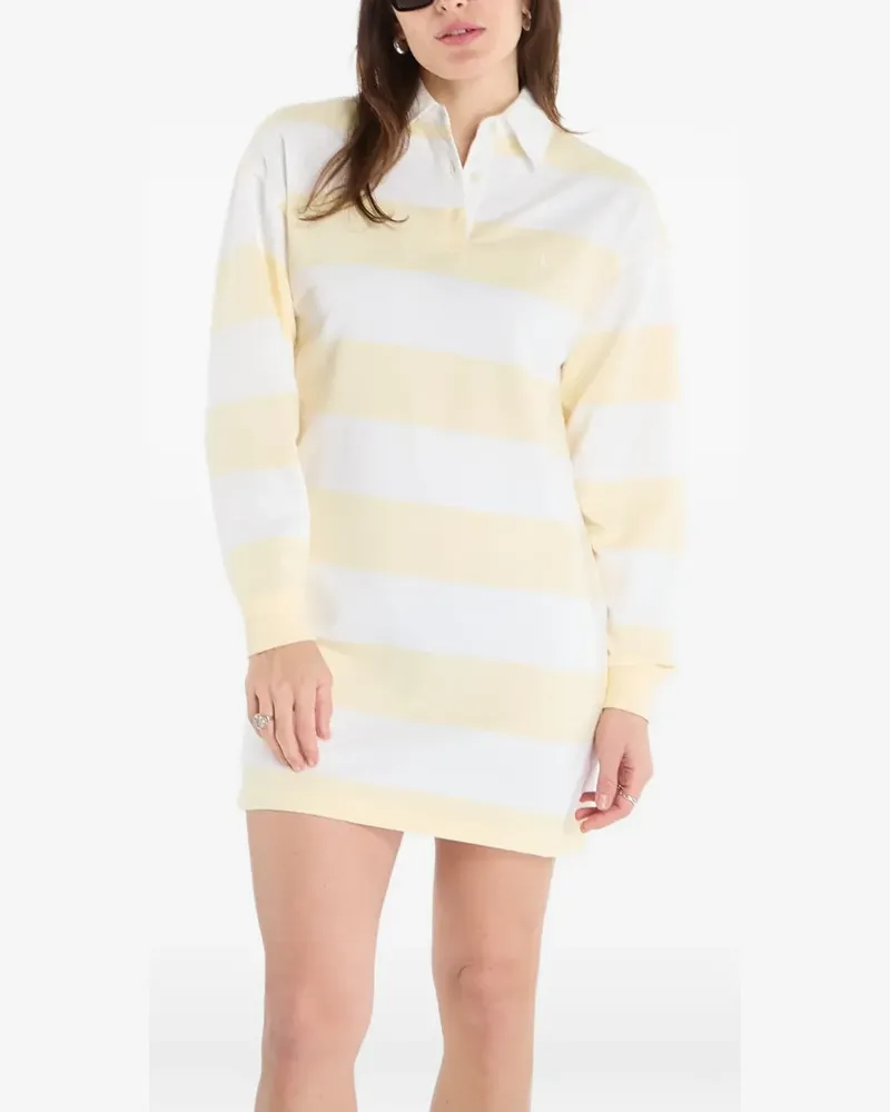 Calvin Klein Gestreiftes Kleid - Weiß Weiß