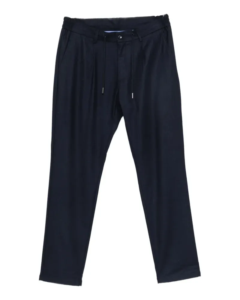 Alberto Gozzi drawstring-waist pleated trousers - Blau Blau