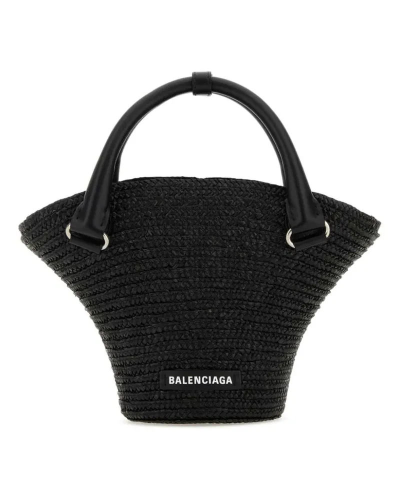 Balenciaga Handtasche aus Raffiabast - Schwarz Schwarz