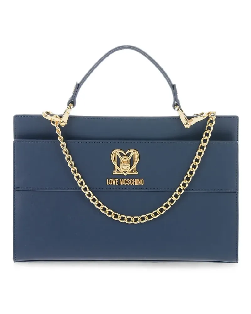 Moschino Love chain-link small bag - Blau Blau