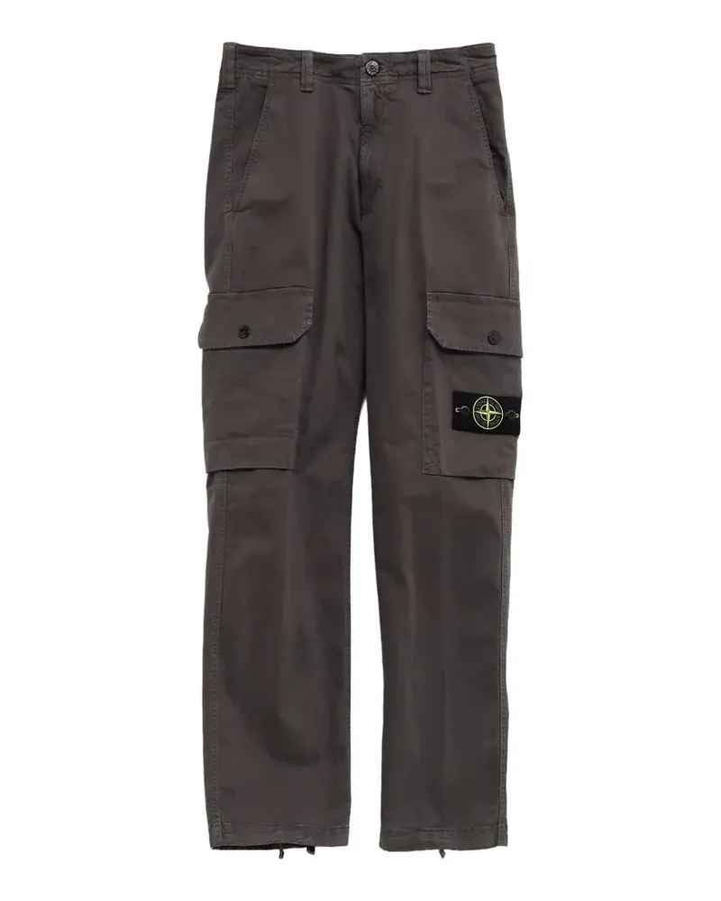 Stone Island logo-patch cargo pants - Grau Grau