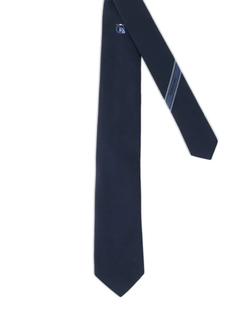 Ferragamo logo-detail tie - Blau Blau
