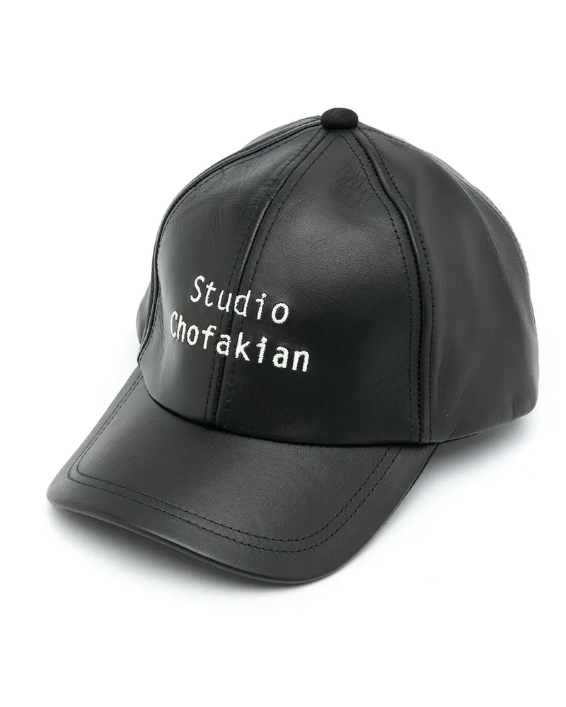 Sarah Chofakian Baseballkappe mit Logo-Stickerei - Schwarz Schwarz