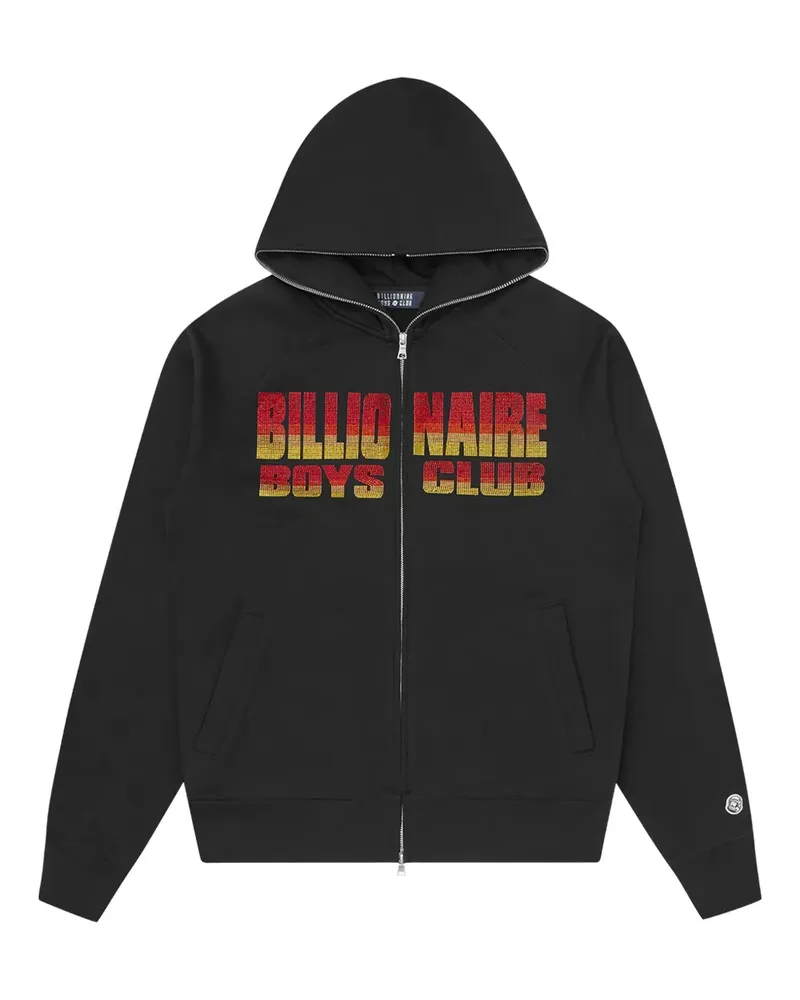 Billionaire rhinestone-embellished zip-up hoodie - Schwarz Schwarz