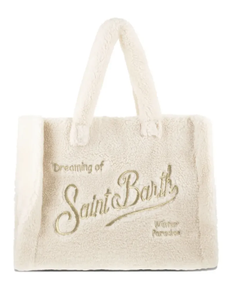 MC2 Saint Barth Vanity Teddy Sherpa-Tote Bag - Weiß Weiß