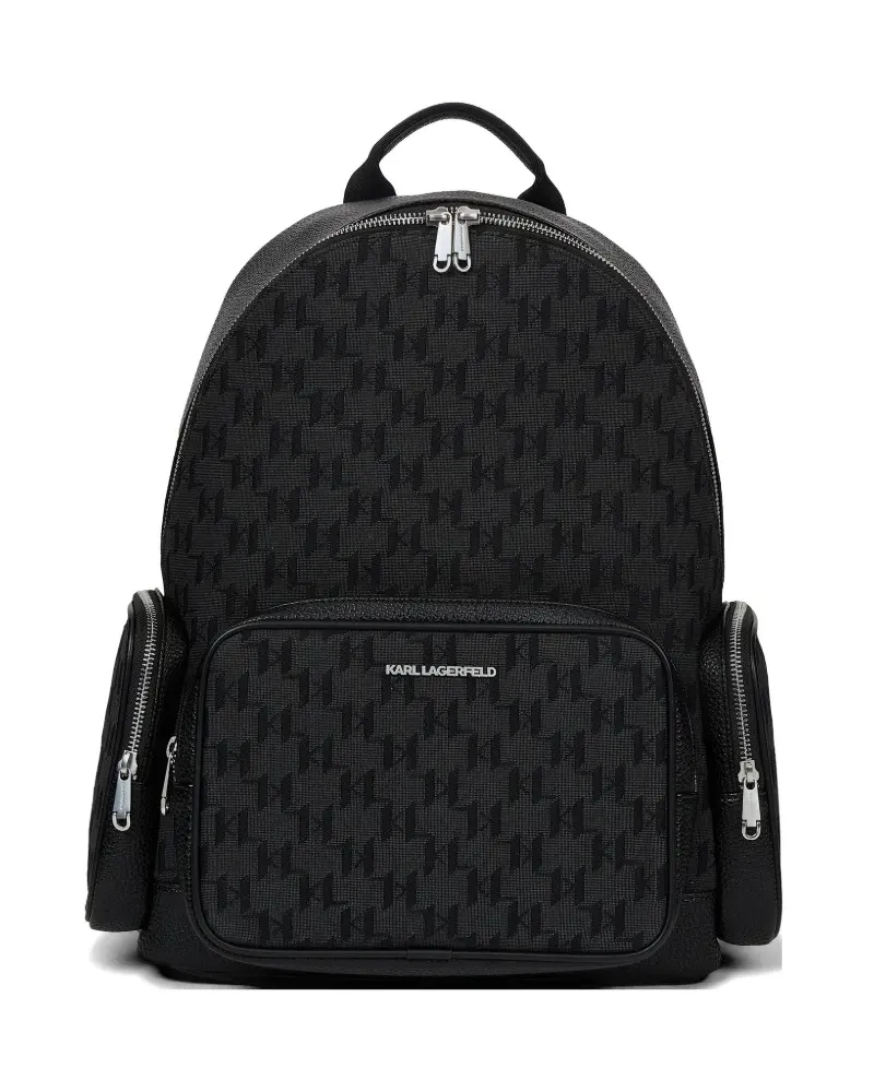 Karl Lagerfeld K/Monogram jacquard backpack - Schwarz Schwarz