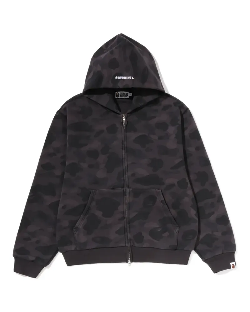 BAPE Color Camo heavy washed cropped-fit zip hoodie - Schwarz Schwarz