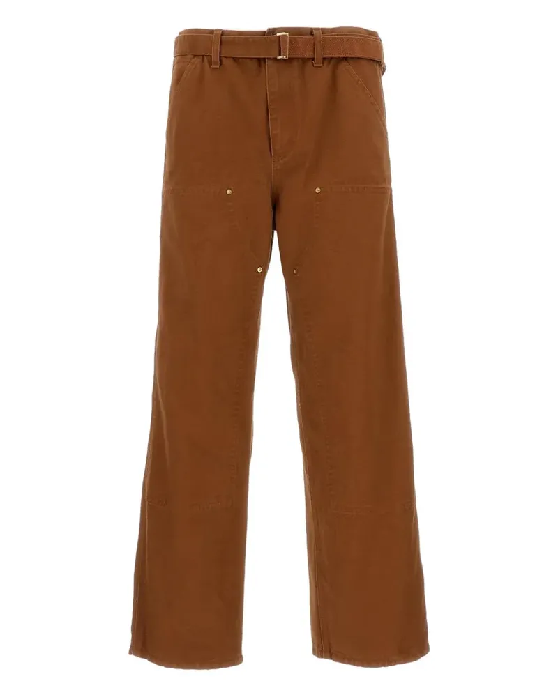 Sacai belt duck trousers - Braun Braun