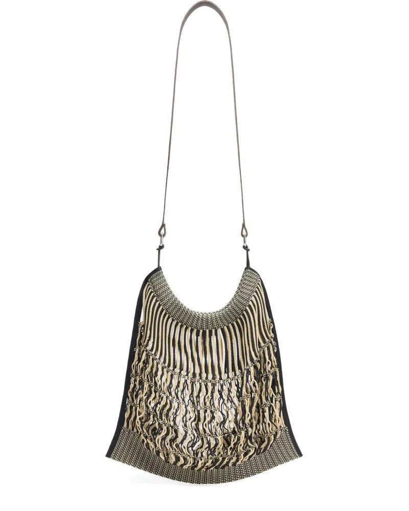 Christophe Lemaire x Filt große Netz-Kuriertasche - Nude Nude