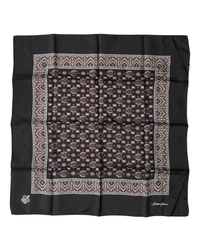 Dolce & Gabbana Gemustertes Tuch - Schwarz Schwarz