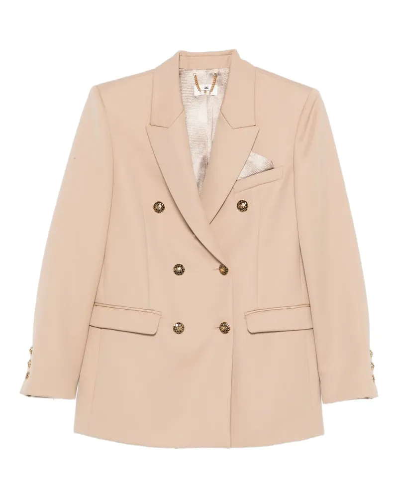 Elisabetta Franchi double-breasted buttoned blazer - Nude Nude