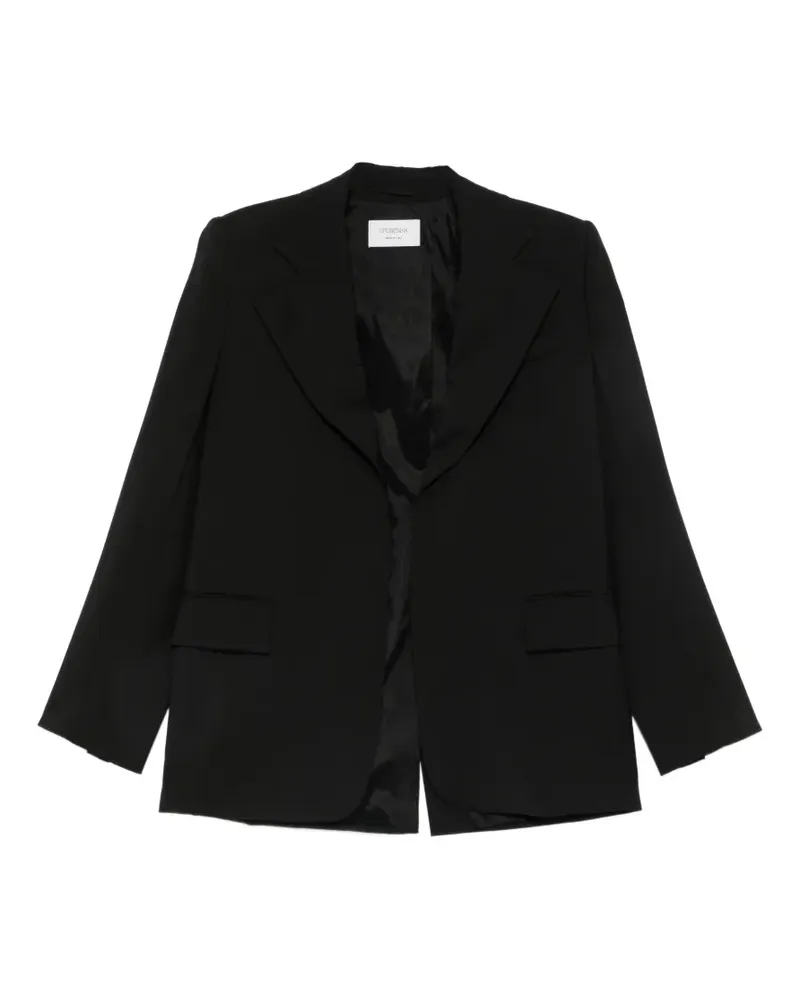 Max Mara Einreihiger Blazer mit steigendem Revers - Schwarz Schwarz