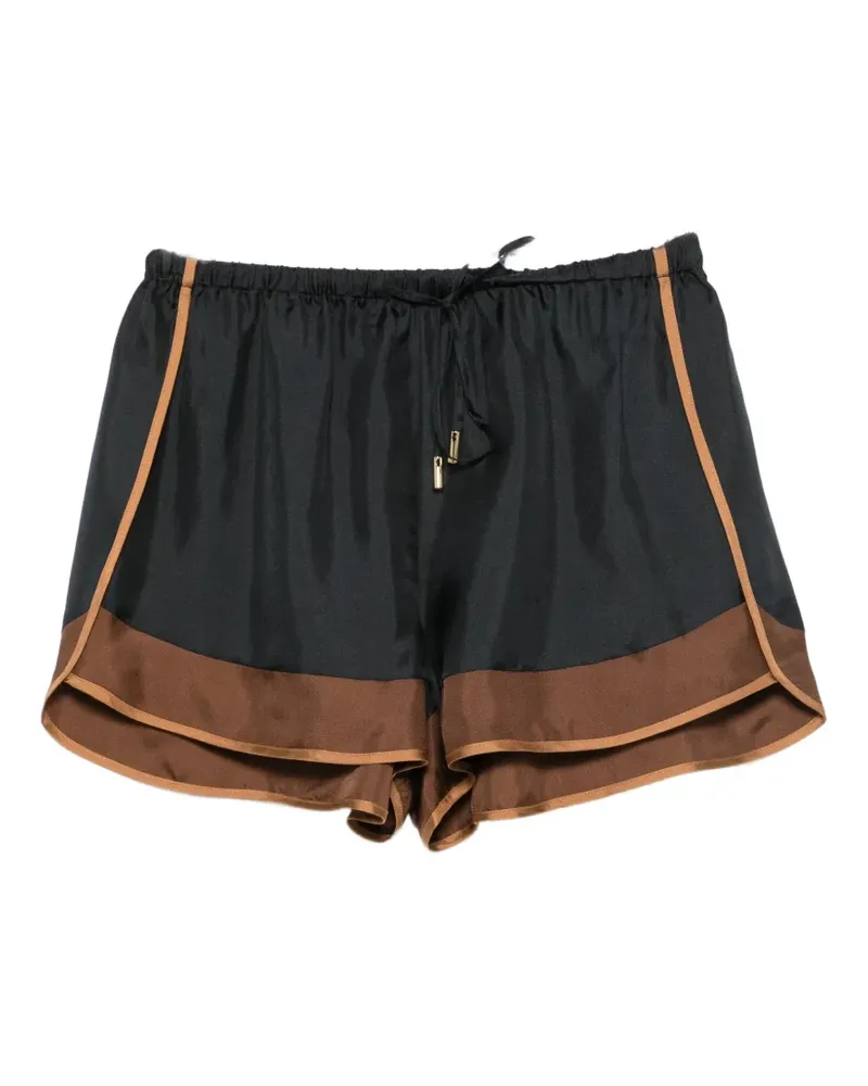 Frame Denim The Ritz Shorts mit Kontrastbesatz und Kordelzug - Schwarz Schwarz