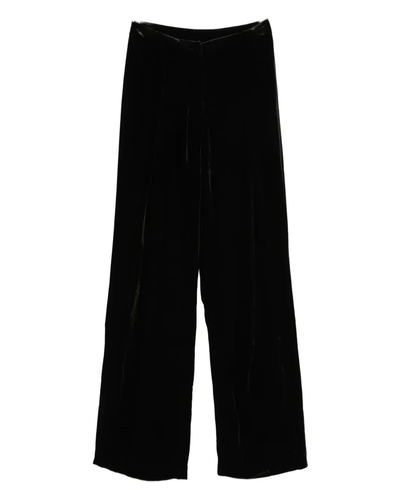 Raquel Diniz wide-leg velvet trousers - Schwarz Schwarz