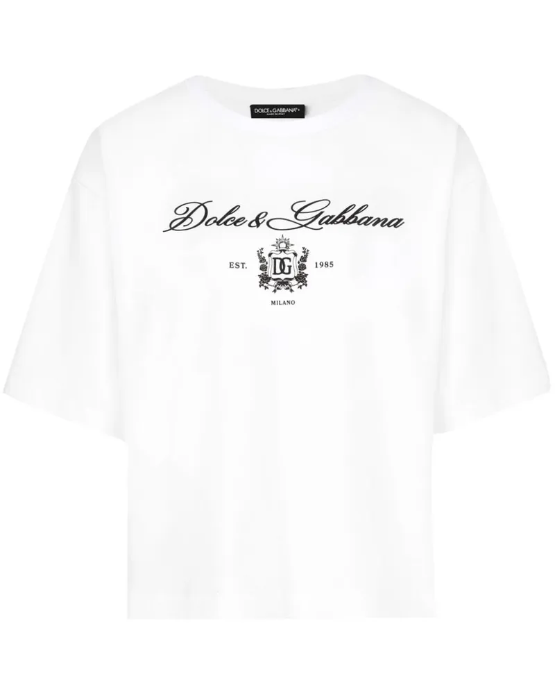 Dolce & Gabbana T-Shirt mit Logo-Print - Weiß Weiß