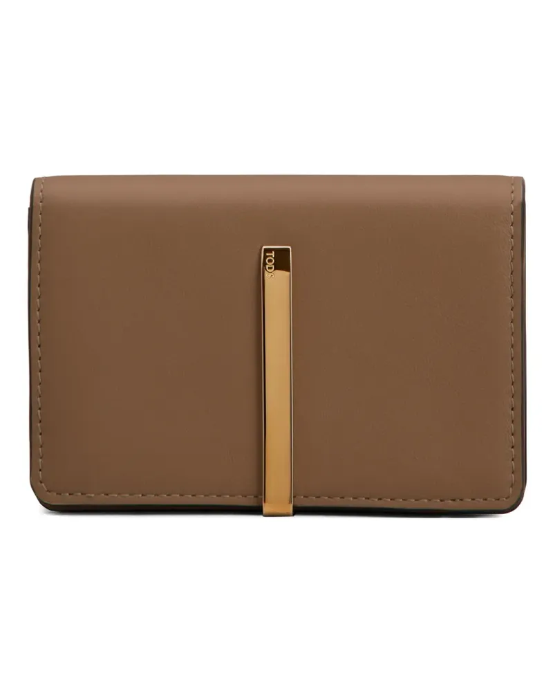 TOD'S Portemonnaie mit Stabdetail - Braun Braun