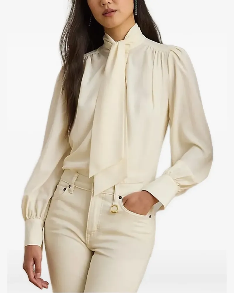 Ralph Lauren tie-neck blouse - Nude Nude