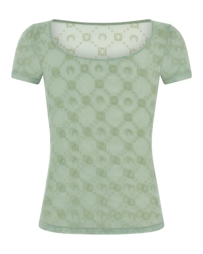 Marine Serre Moonogram round-neck T-shirt - Grün Grün